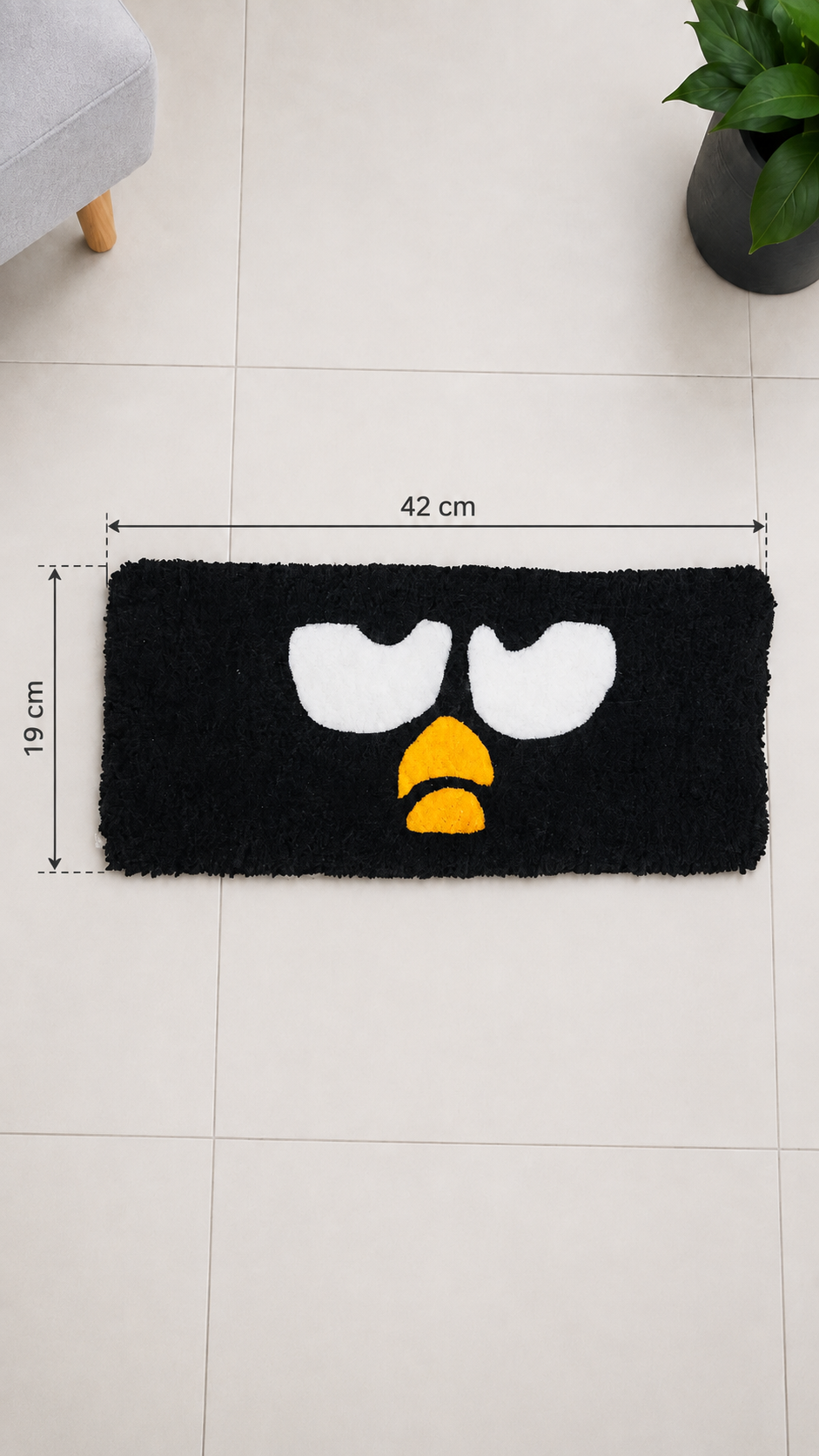 שטיח הציפור הכועסת — מידות 42×19 ס״מ